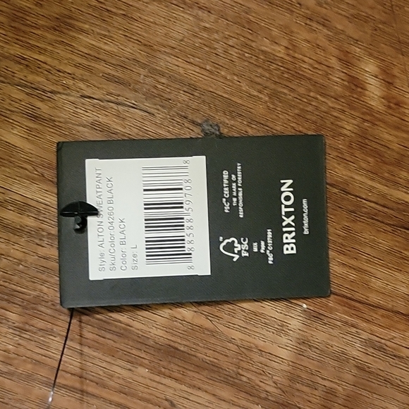 NWT Men's Black Brixton "Alton Line Fleece Jogger" comes in various sizes - Picture 4 of 7